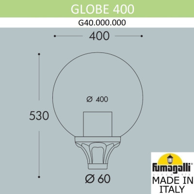 Наземный светильник Globe 400 G40.B40.000.AYE27