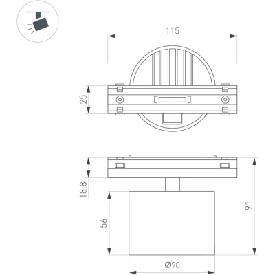 Трековый светильник MAG-VIBE 044473