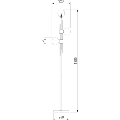 Торшер Volver 01383/3 латунь