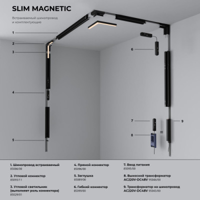 Трековый светильник Slim Magnetic 85034/01