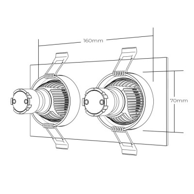 Точечный светильник  50362RFWhWhBk