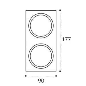 Рамка для светильника  IT08-8038 black