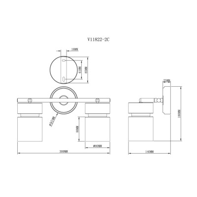 Спот Almero V11822-2C