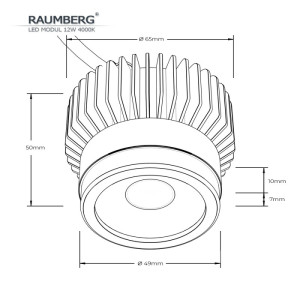 Светодиодный модуль  Raumberg12W4000K